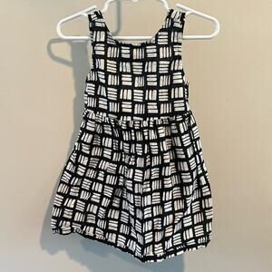 Old Navy Baby Girl 18-24 Month Geometric Print Black/White Dress